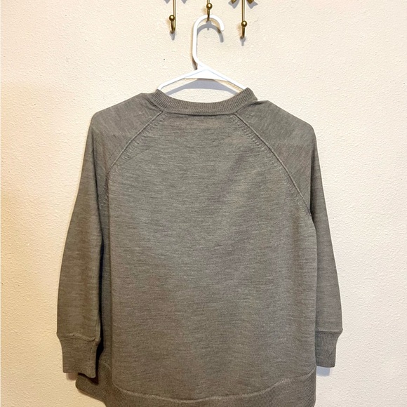 J. Crew Dark Taupe Crew Neck Sweater Minimalist Design - Picture 4 of 4